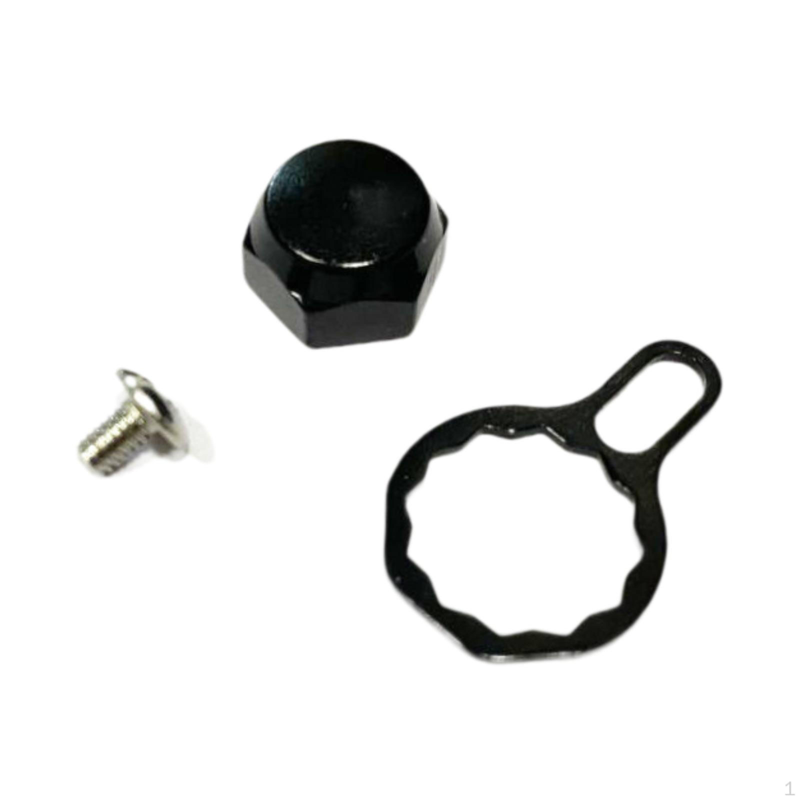 

Baitcasting Reel Handle Screw Cap Locking Plate Replacement Parts for Repair Black Right