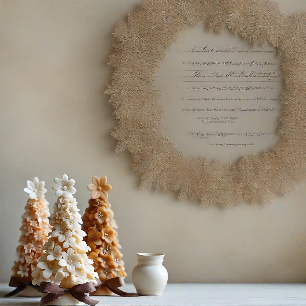 Christmas Tree Scent Candle Silicone Mold with Relief Rose Design: Ideal for DIY Plant Plaster, Resin Molds, Party Favors