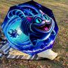 1PC space cat Automatic Open/Close Umbrella with Windproof, 8-Rib Sturdy Canopy, Durable Ribs, Fashionable Design, Outdoor Accessory, Fun Prin, Holida