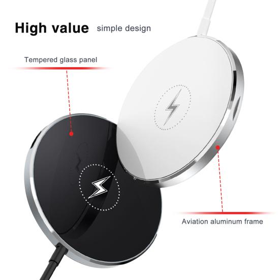 15W Car Air Vent Phone Stand Wireless Quick Charger 360 Degrees Rotating Magnet