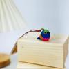 Porte-clés Sculpture sur Bois Dessin Animé Porte-clés Mignon Oiseaux Pendentif Oiseau en Bois Adorable Amoureux des Oiseaux