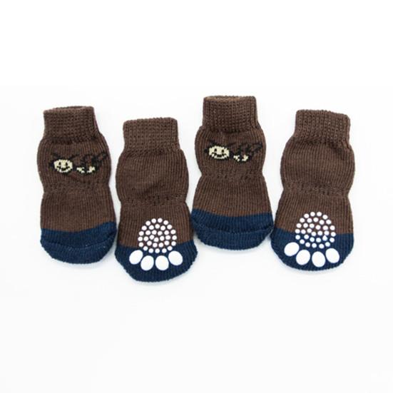 4Pcs Pet Socks Anti-Slip Comfortable Elastic Dog Shoes Winter Soft Warm Pet Paw Protector Pet Supplies