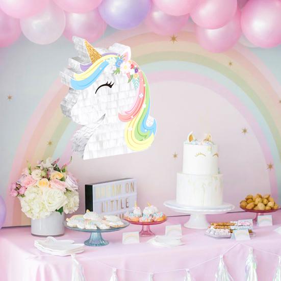 Birthday Party Pinata Animal Woodland Theme Pinata with Stick Blindfold Confetti for Kids Birthdays Celebrations
