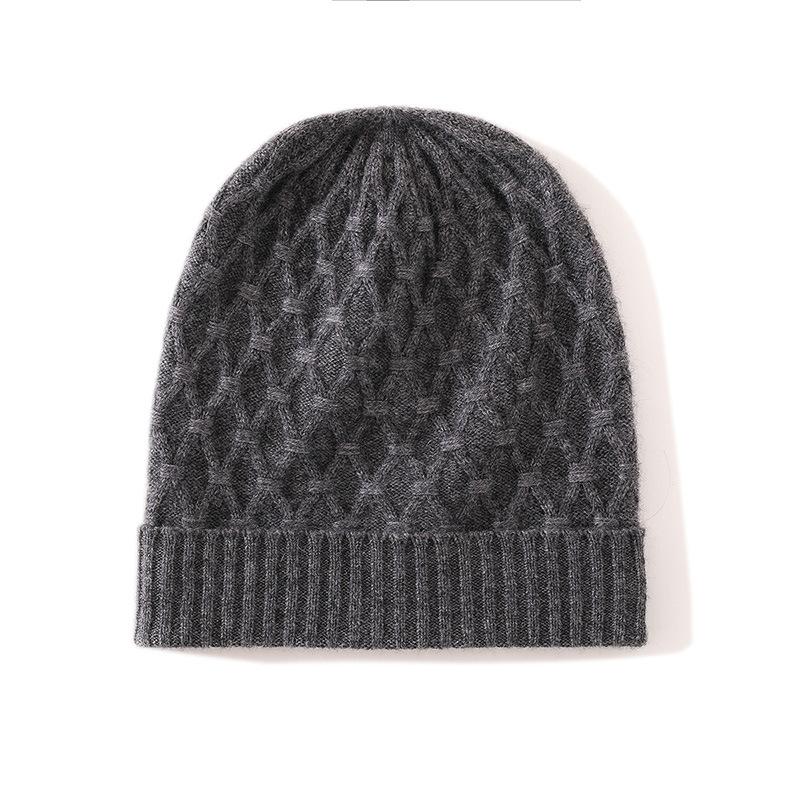 

Cashmere Autumn and Winter New Women s High End Solid Color Cable Ear Protection Warm Fashion Casual Knitted Cuff Hat One size