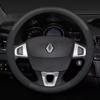 Für Renault Clio Megane 3 Scenic Laguna Logan Kadjar Kangoo Sandero CAPTUR DUSTER Karbonfaser Wildleder Auto Lenkradbezug
