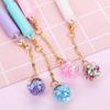 Korean Heart Charm Fairy Ballpoint Pen with Wind Chime Pendant
