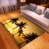 Beach Concept Landscape Living Room Carpet Bedroom Dining Room Floor Mat Pattern Size