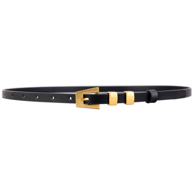 Classic Leather Belt For Men With Pin Buckle Fashion Dress Waist Accessory