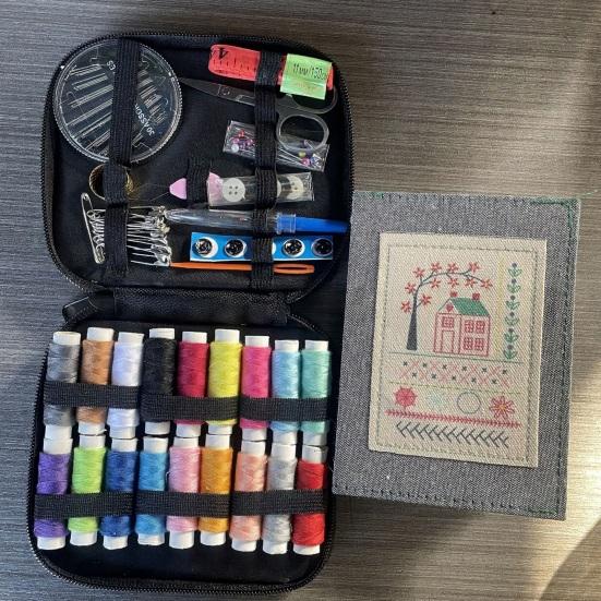 DIY Przewodnik Referencyjny do Haftu ze Stronami z Tkaniny Książka Ściegów Zestaw Startowy Nici do Haftu Igły Nożyczki Haft