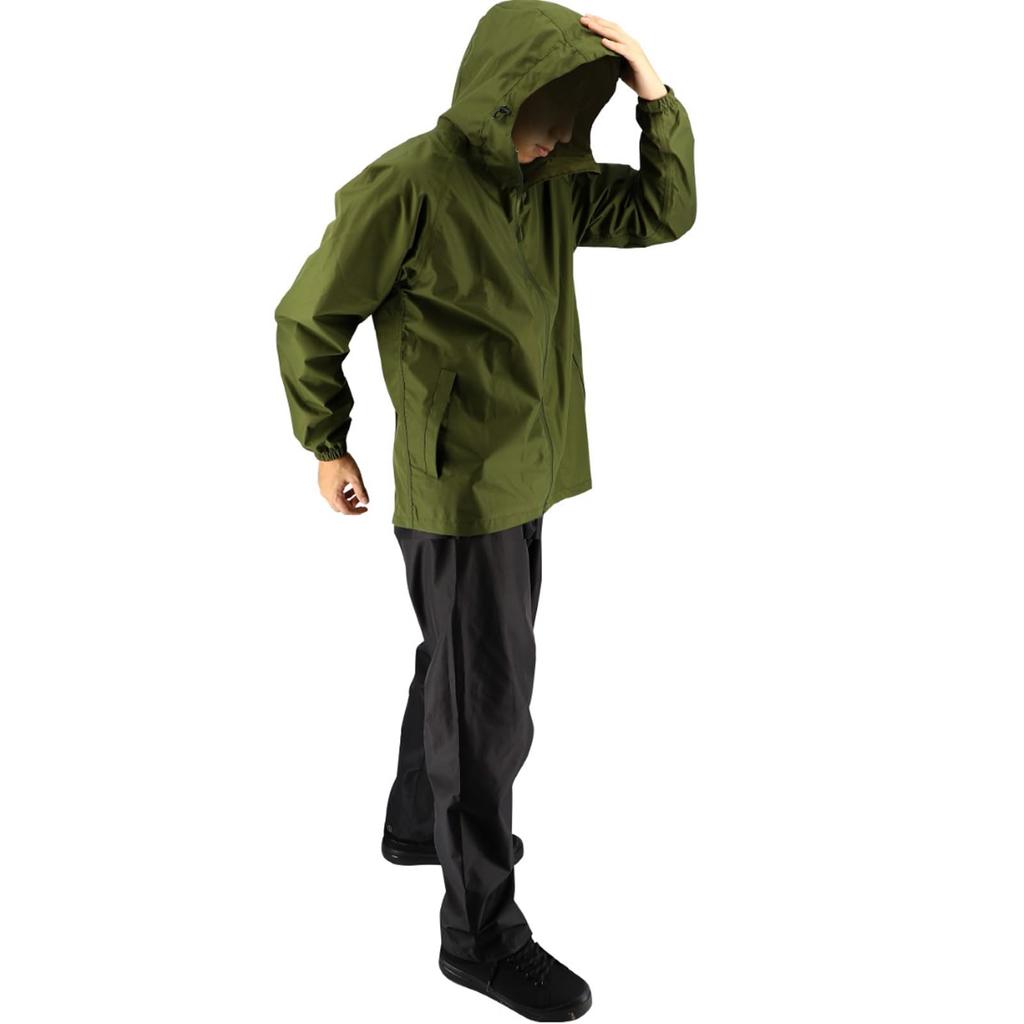 LEICHTER Regenkombi Storm Buster H1000BB Khaki 4L [Koshin Rubber] B-1000