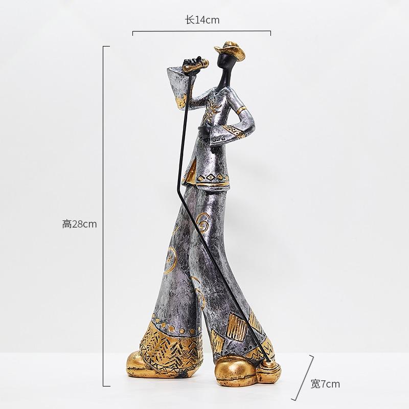 

Vintage Music Saxophone Bookcase Ornament Band Character Miniature Figurine Craft Home Decor Accessory