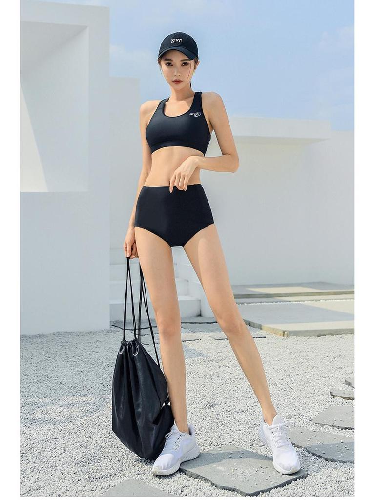 Women's High Waist Plus Size Boyleg Swim Shorts - Anti-Embarrassment Triangle Bikini Briefs
