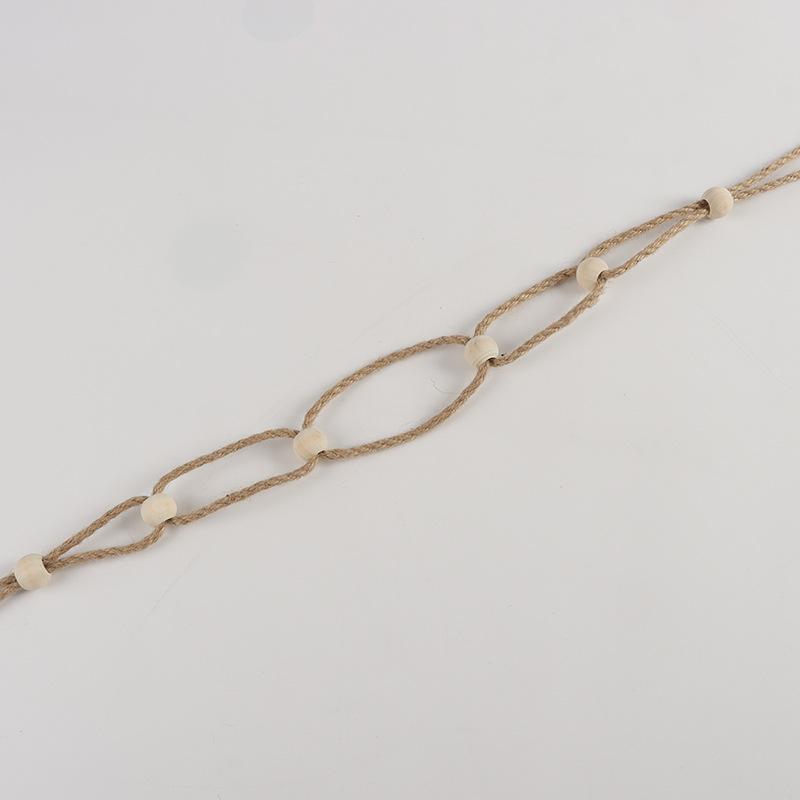Hemp Rope Strap Pastoral Curtain Straps Strong Magnetic Hole-free Magnetic Suction Buckle Straps