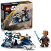 LEGO Star Wars Plo Koon™ Jedi Starfighter™ Microfighter Spielzeug, Geburtstagsgeschenk, Lernbausteine, Weltraum-Kampfroboter, Alter 6, 7, 8 und 9, 75