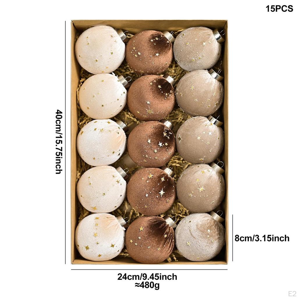 15 Pieces Christmas Tree Hanging Ornaments, Decorations, Decorative Ball