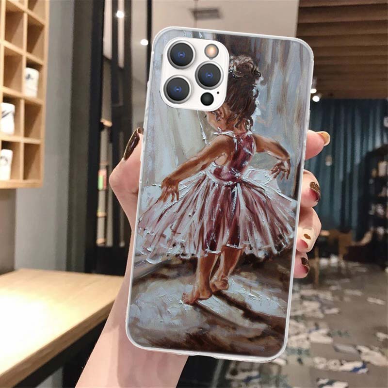 Ballerina Ballett Tanzen Weiche Handyhülle Für iPhone 16 15 14 13 12 11 Pro Max X XR XS 7 Plus 8 + SE 2020 Muster Individuell Angepasste Abdeckung