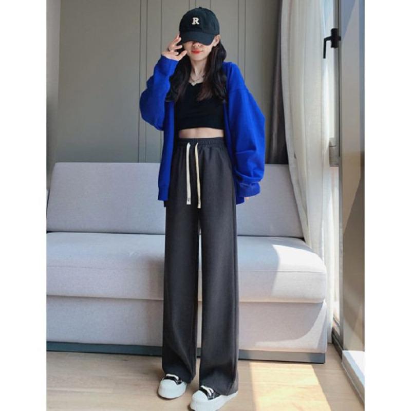 Casual Pants Children's Spring and Autumn New High Waist Drape Loose Straight Wide Leg Trousers