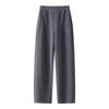 Women's Cotton Cashmere Wide-Leg Pants - Autumn Winter Slimming Fit, Relaxed Casual Style