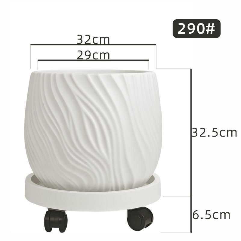 Large Caliber Resin Flower Pot for Monstera Deliciosa - Durable, Thickened Design with a Luxurious Touch