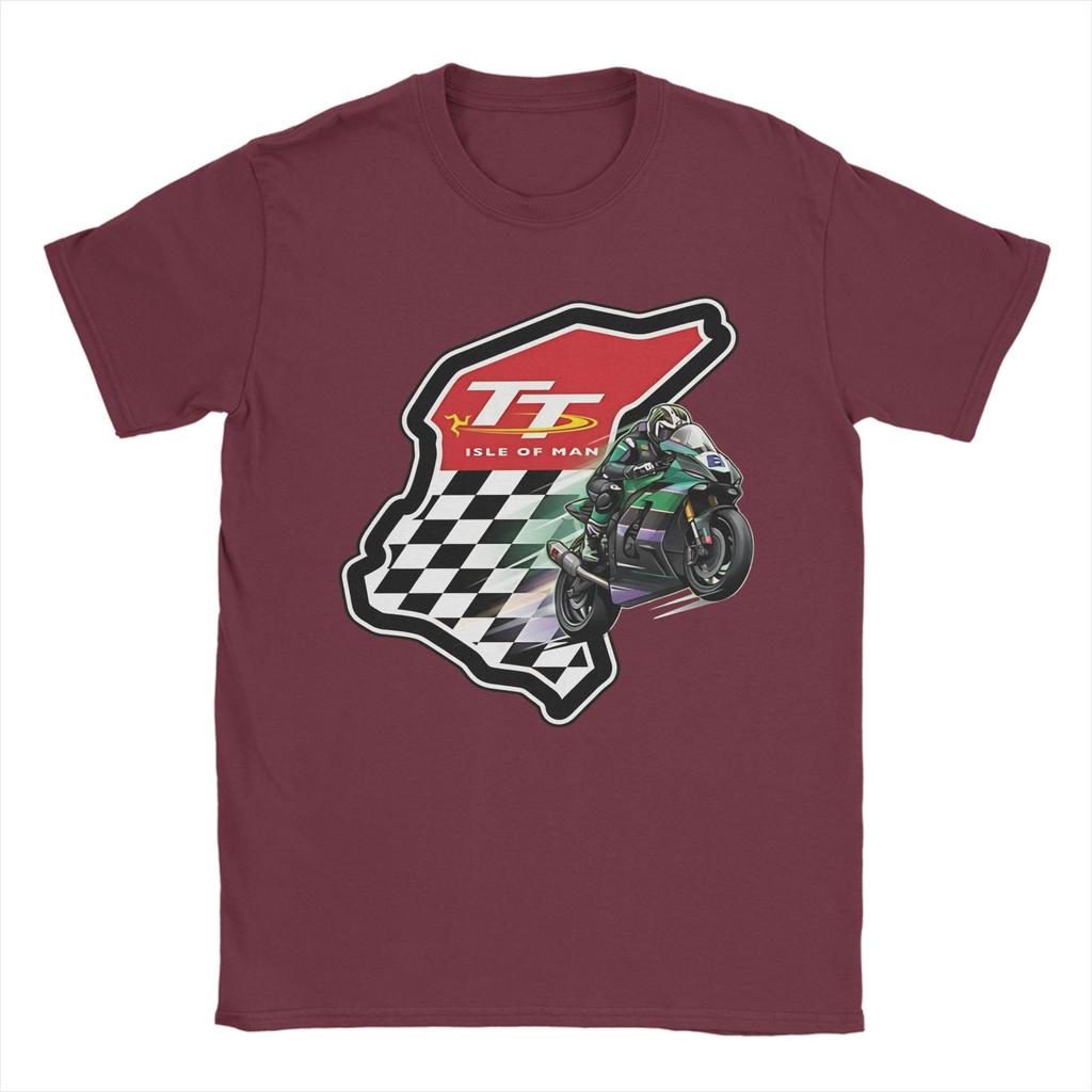 Motorcycle Sport Isle of Unisex TT Races Cotton TShirt For Unisex Beach Streetwear TShirts Harajuku Tees Oversized Pattern Clothing
