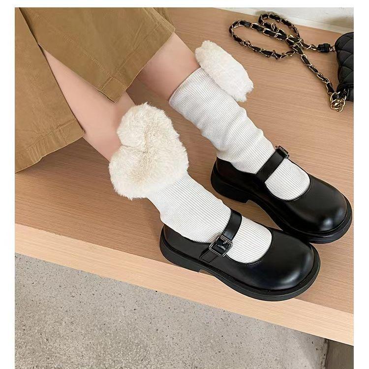 

2025 Kids Black Leather Mary Jane Shoes - British Style, Non-slip, Wear-resistant Princess Performance Shoes. 29 (Insole 18.5 cm) чёрный