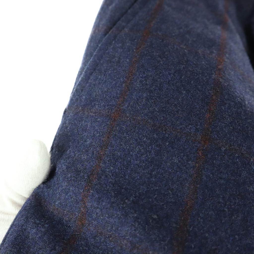 Beauty Products VIGANO Striped Pattern Wool Pants 46 Navy Men's Used