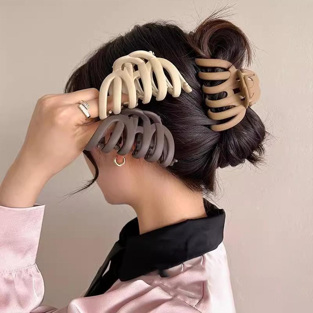 Women's Large Hair Claw Clips Solid Color Non-Slip Unbreakable Hair Clips for Stylish Hair Accessories