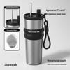 316 Stainless Steel Thermos Cup with Straw - Large Capacity, High Aesthetic Design for Coffee and Cold Drinks, Perfect Gift