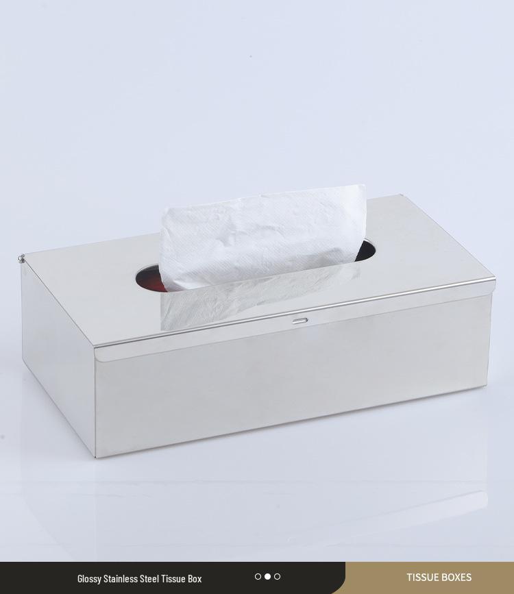 Stainless Steel Wall-Mounted Tissue Box for Hotel, Coffee Table, Restaurant, or Bathroom - Multi-Functional Pull-Out Design