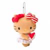12cm  Summer black Tanned Skin Series  Float Ring Plush Toy Keychain Red White Kitty cat Stuffed Backpack Charm