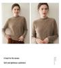 High Neck Cashmere Women's Cable Knit Pullover Sweater - Autumn/Winter Style