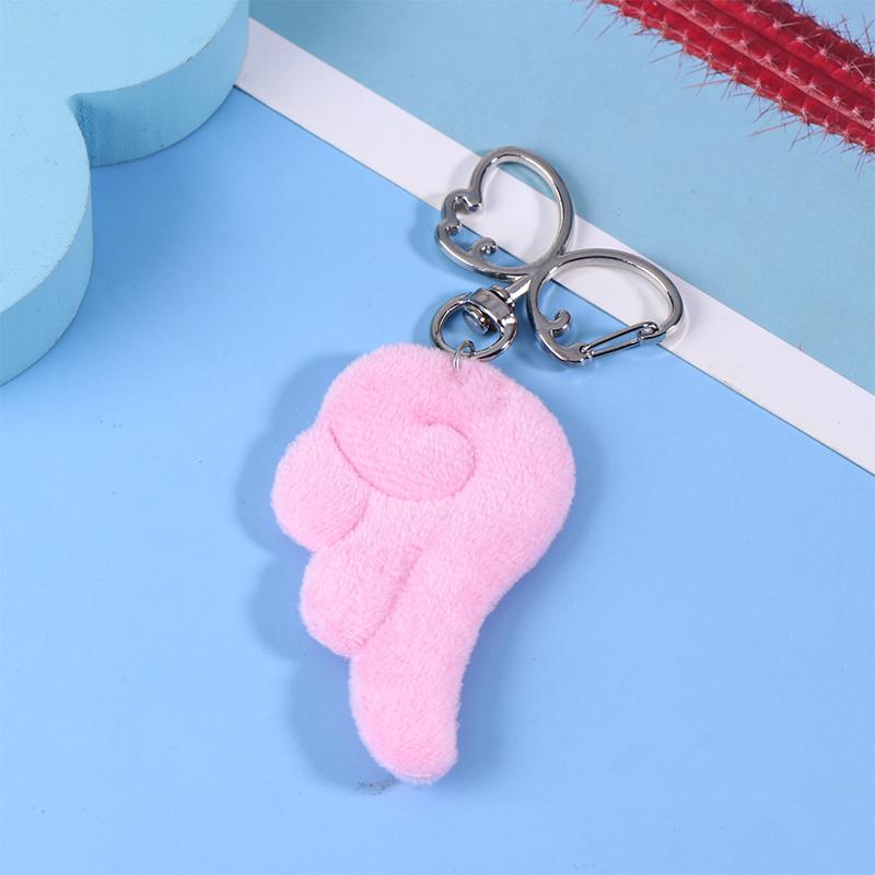 

Милый плюшевый брелок с крыльями ангела в стиле Y2K, простой брелок-подвеска в виде крыльев бабочки, шармы для сумки, подвеска для рюкзака, подарки для пары розовый