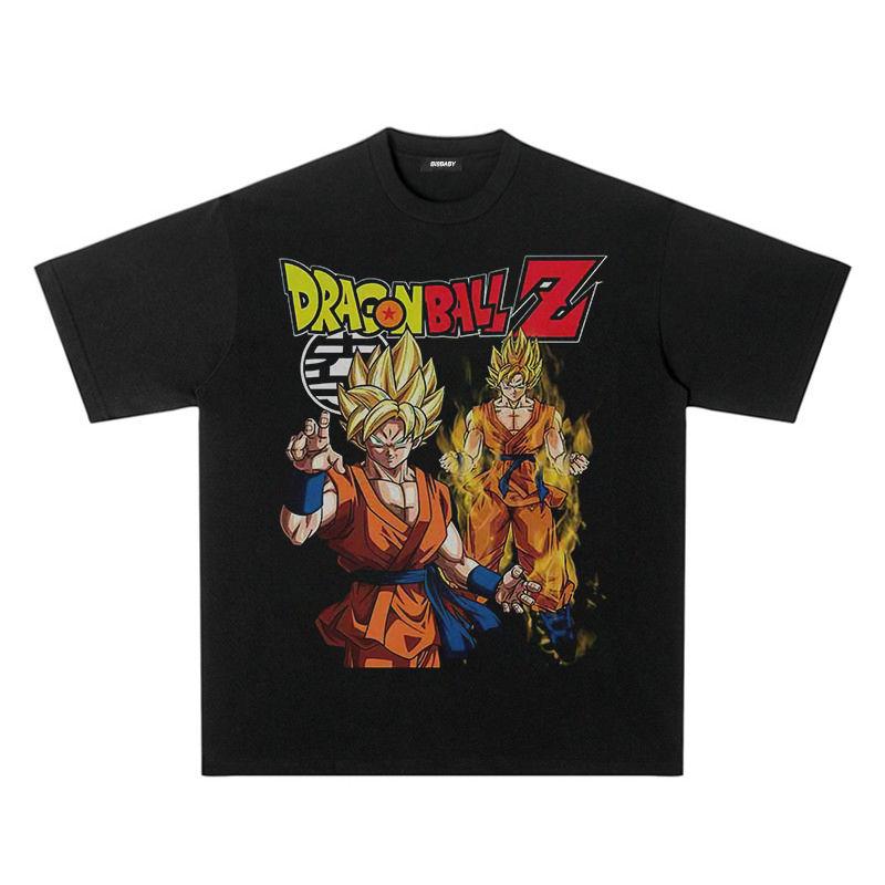 Anime Dragon Ball Z Wukong Summer Loose Short Sleeve T-Shirt Men's and Women's Crew Neck Trendy Versatile Hip Hop Top