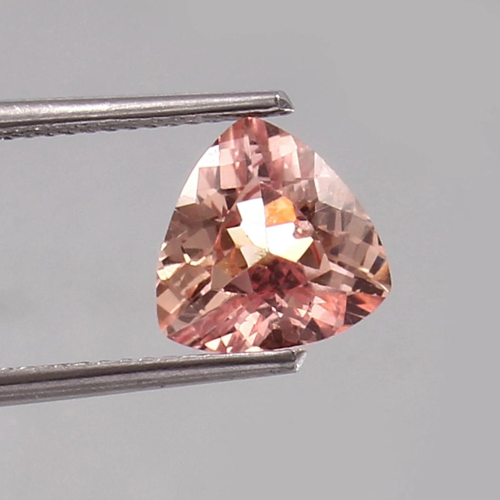 Natural Sapphire Loose Gemstone 8 ct Ceylon Padparadscha Trillion Shape September Birthstone Gift