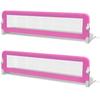 Vidaxl Baby Bed Rails, 2 Pcs, Pink, 150X42 Cm