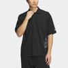 adidas Tech Polo Shirt Letter Pattern Print Outdoor Quick-Dry Sports Short Sleeve Polo Men Polo Shirts Black IC4421