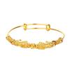 Ethnic Style 3D Pixiu Bracelet for Women: Gold-Plated, Color-Retaining, Creative & Fashionable Wristband Jewelry