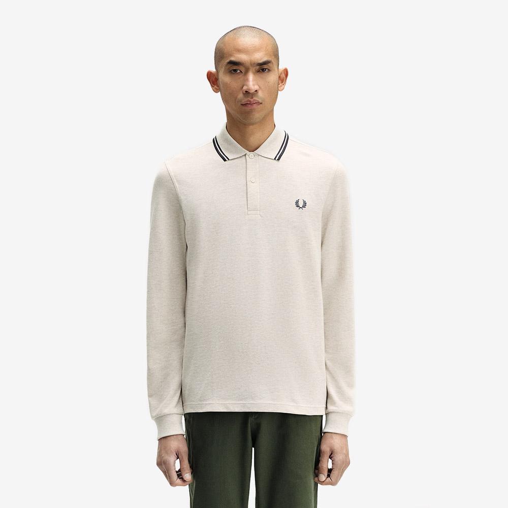 Fred Perry [M3636] Long Sleeve Twin Tip Fred Perry Shirt - Forged/Anchor Grey Afpm2533636-W50