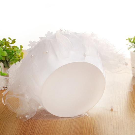 Blumenkorb Blickfang Elegantes Aussehen Stoff Hochzeitsblumenmädchenkorb für Party