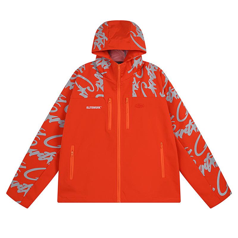 

Куртка с вышитыми буквами Island, унисекс, свободный крой, в американском уличном стиле, с капюшоном L