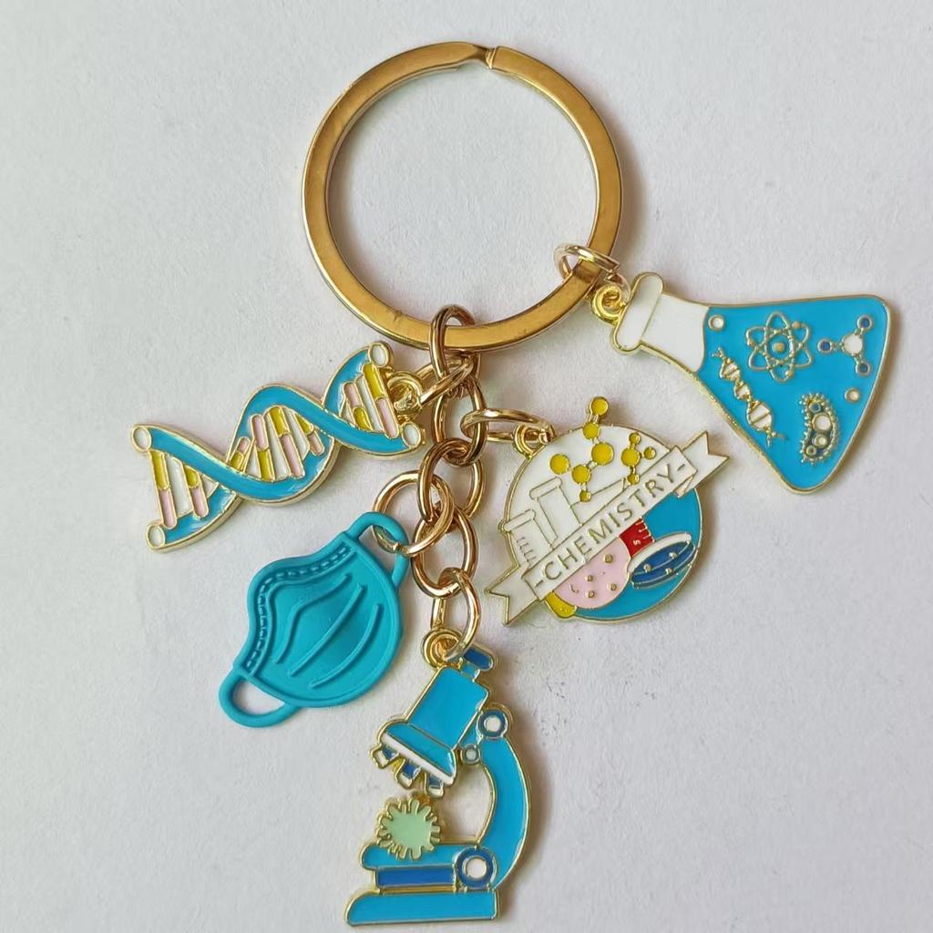 Science Chemistry Style Alloy Keychain - Ideal Graduation Gift for Teachers and Students