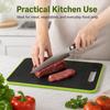 Meltset M 4 In 1 Multifunctional Cutting Board Knife Sharpener Garlic Grinder Aluminum Defrost Board PP+TPR Non-Slip 36.5x25cm