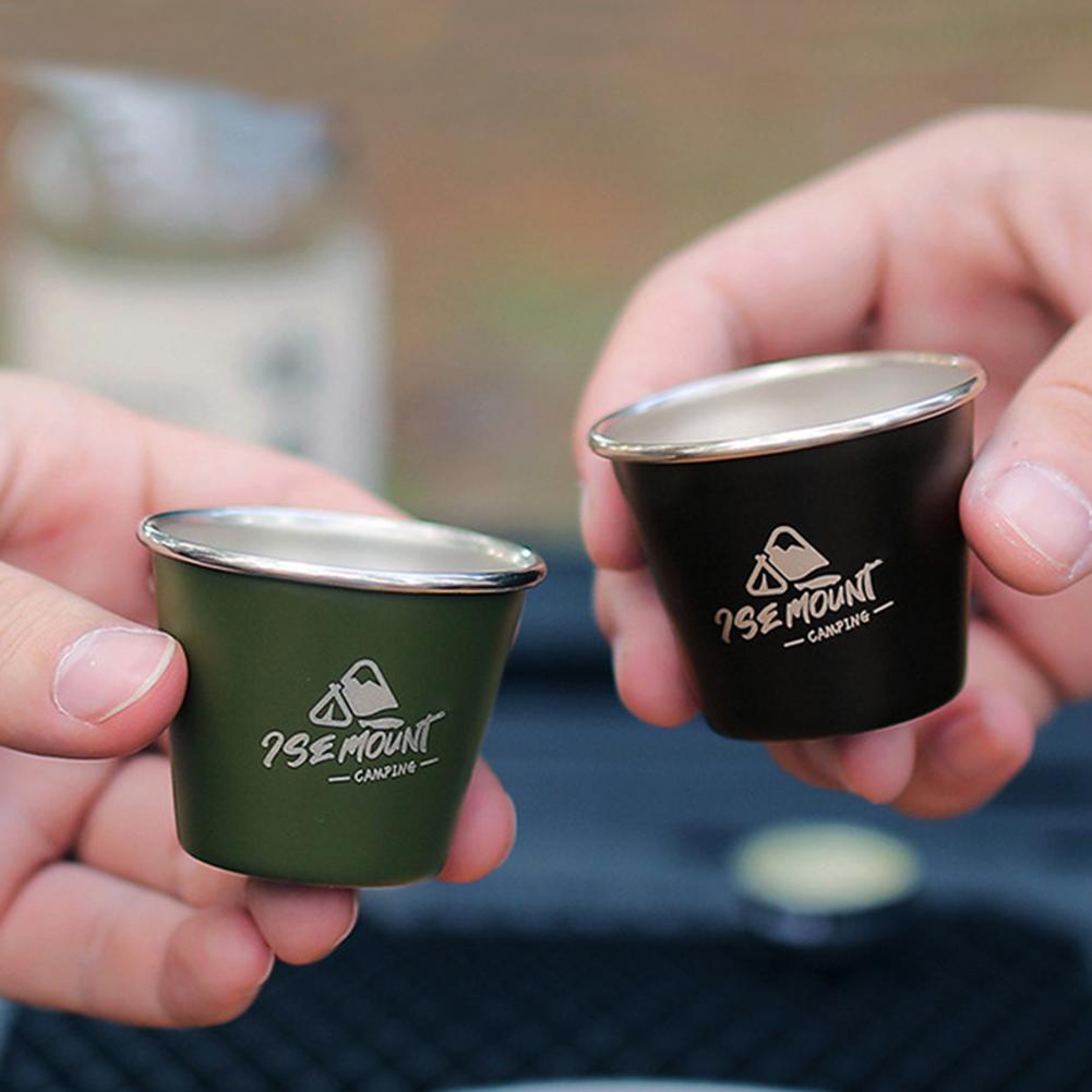 50ML Travel Beer Cup Stainless Steel Mini Coffee Mug Stackable Lightweight Pint Cup Portable for Hiking Fishing Climbing