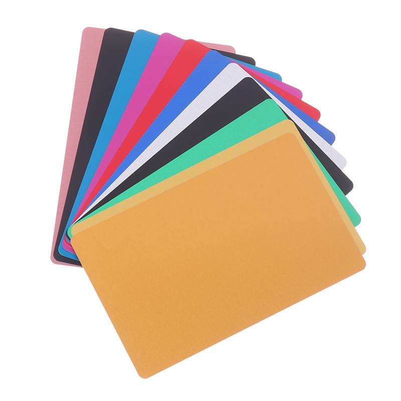 50Pcs/pack 90*60MM Laser Engraving Blanks Aluminum Sheet Laser Engraving Business Card DIY Aluminum Alloy Business Cards