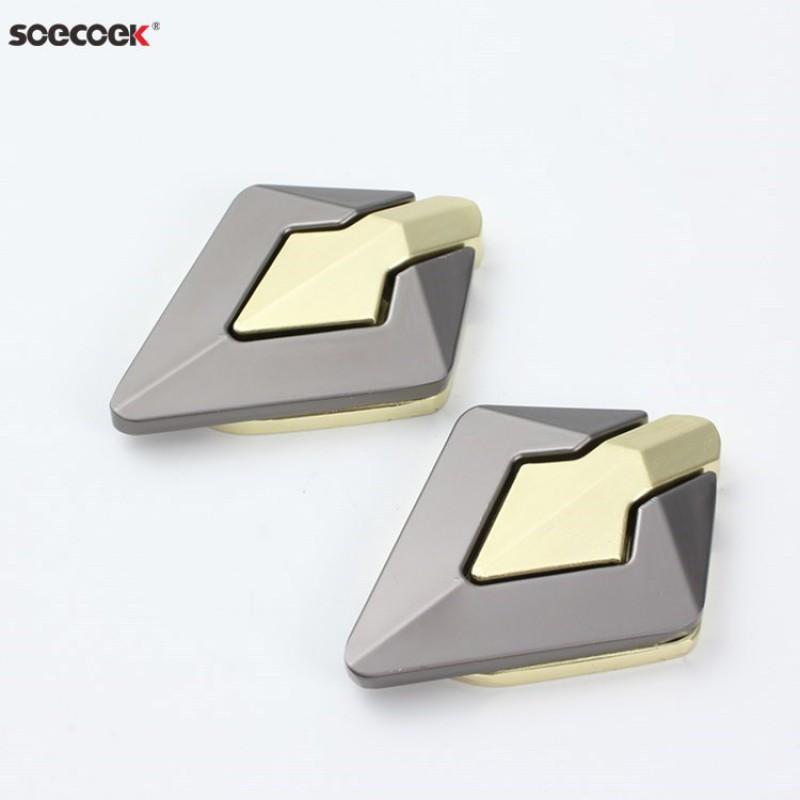 Zinc Alloy Concealed Drawer Pull Handle Cabinet Wardrobe Minimalist Surface Mount No Drilling