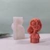 Silicone Candle Mold for Girls Flower Girl Scented Candle Mold Gypsum Aromatherapys Figurine Resin Molds Home Ornament