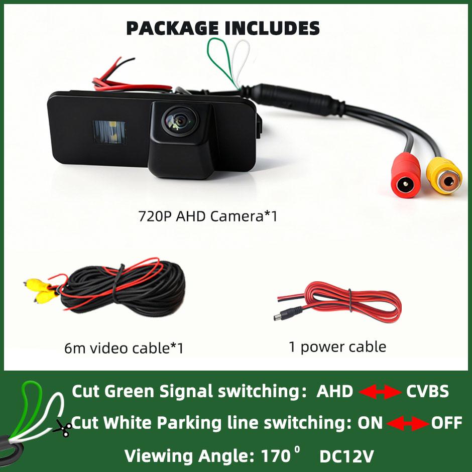

License Plate Light Rear View Backup Camera AHD CVBS Fits Volkswagen VW Polo Magotan Bora Jetta Golf 5 Passat B5 B6 CC Skoda