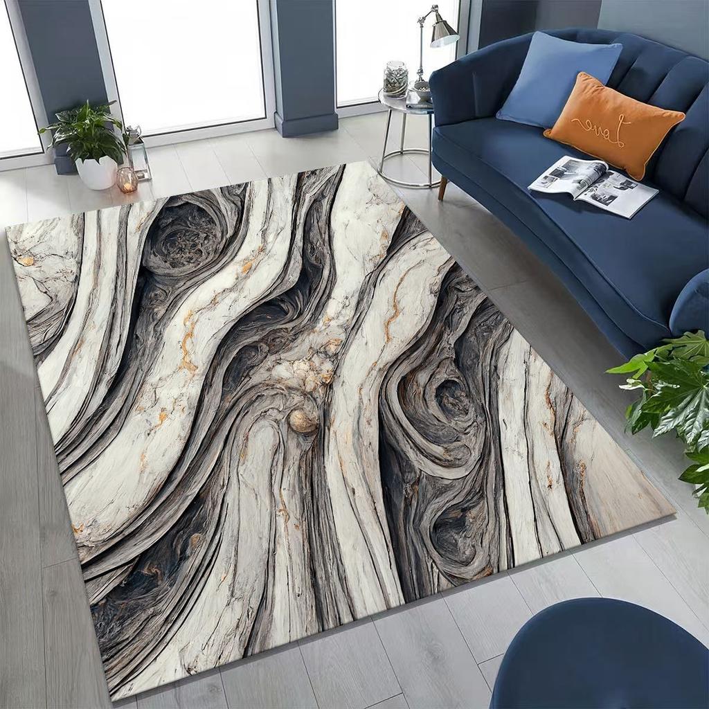 2026 Luxurious Marble Black Green Gold Colorful Stone Texture Rug for Bedroom Living Room Sofa Home Doormat Decor,Non-slip Mat