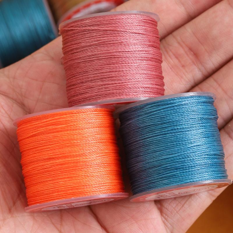 25M Dicke Gewachste Schnur Für Leder Gewachste Kordel 0,5mm Perlenfaden Für Armband Perlenstickgarn Flache Gewachste Nähschnur