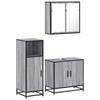 VidaXL Ensemble de meubles de salle de bain 3 pcs Sonoma gris, armoire de salle de bain, placard de salle de bain, meuble de 3300948